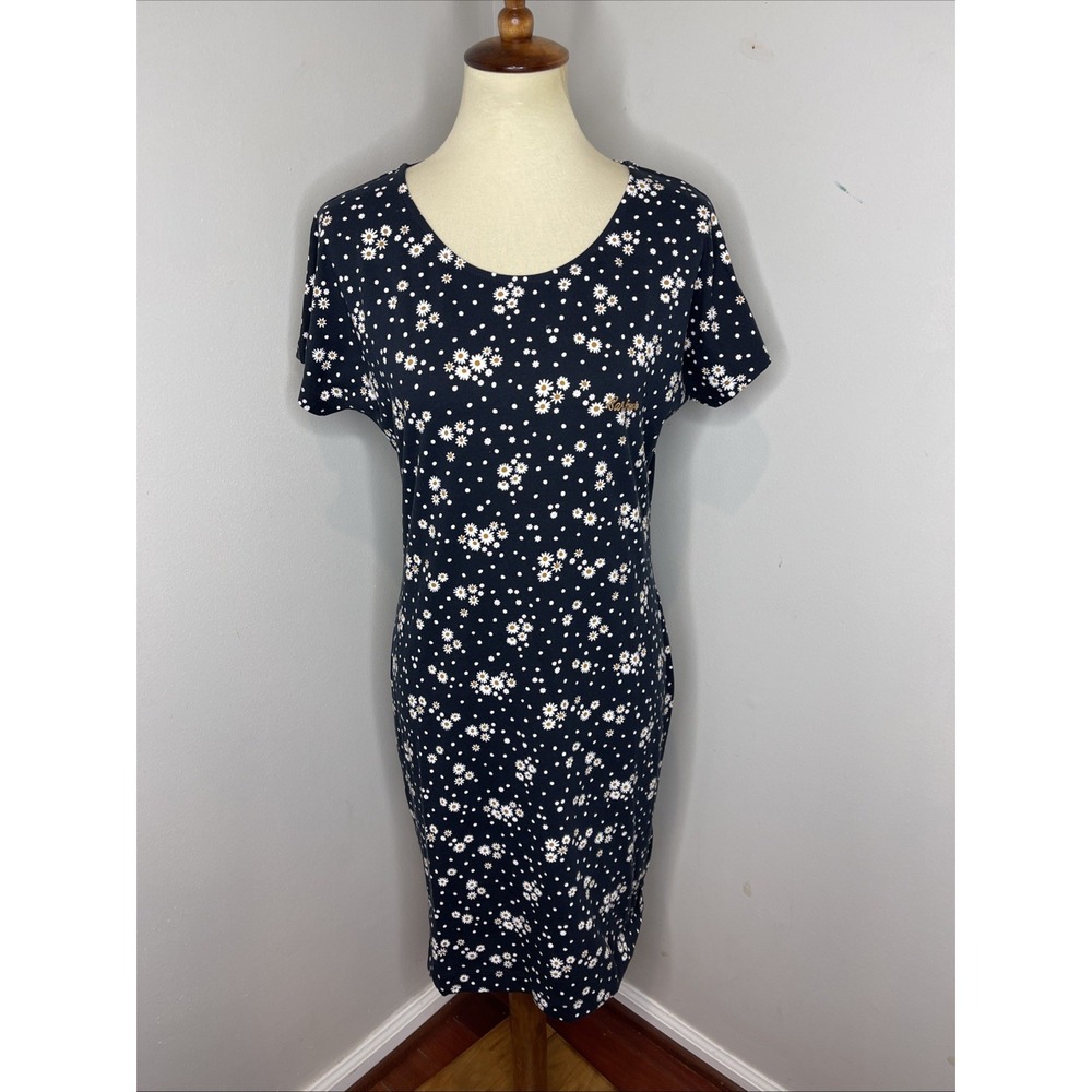 New Babour Harewood Print Dress in Navy Coastal Print US 8